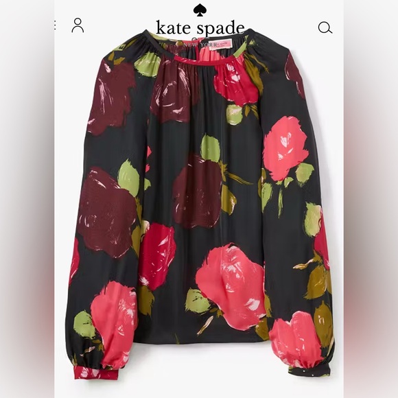 KATE SPADE - Just Rosy Keyhole Top - Picture 5 of 11